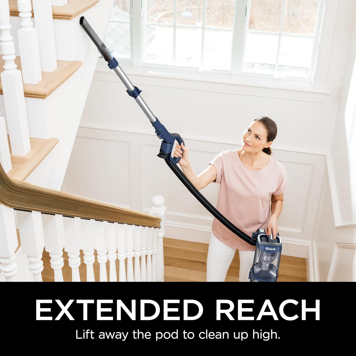 Shark Navigator Lift-Away ADV Upright Vacuum - Powerful Pet Hair Pickup & HEPA Filter - Lightweight, Blue Jean