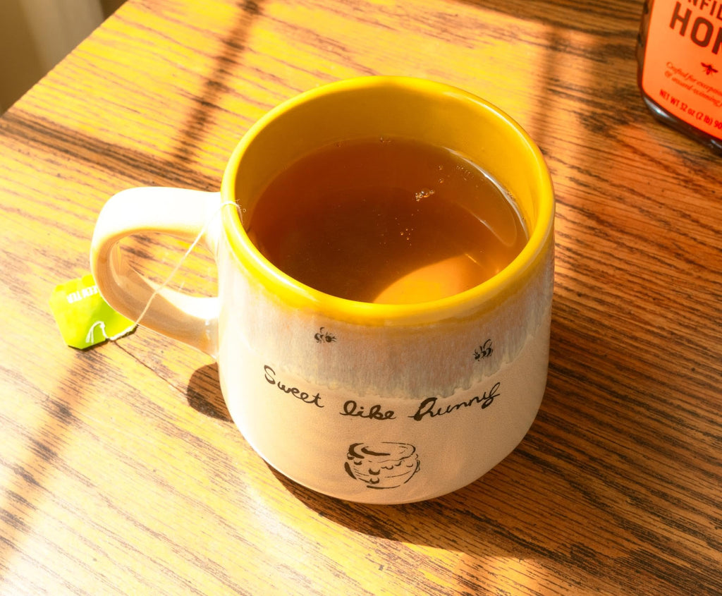 Silver Buffalo Winnie the Pooh Sweet Like Hunny Reactive Glaze Tapered Pottery Mug, 14 Ounces