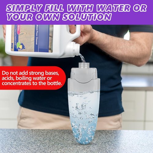 HOMTOYOU Spray Mop for Floor Cleaning - Versatile Wet Mop with 3 Washable Microfiber Pads | Ideal for Hardwood, Tile & Vinyl