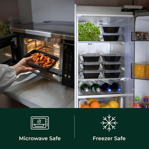 Enther Meal Prep Containers 12 Pack 1 Compartment Single Lids Food Storage Bento BPA Free | Stackable | Reusable Lunch Boxes, Microwave/Dishwasher/Freezer Safe Portion Control (28 oz)