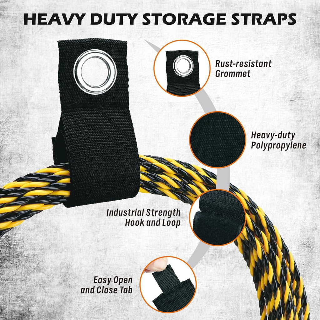 Skiennix 6-Piece Heavy Duty Rafter Hanger Hooks - Vinyl Coated Metal Garage Utility Hooks for Bike & Tool Storage (Orange)