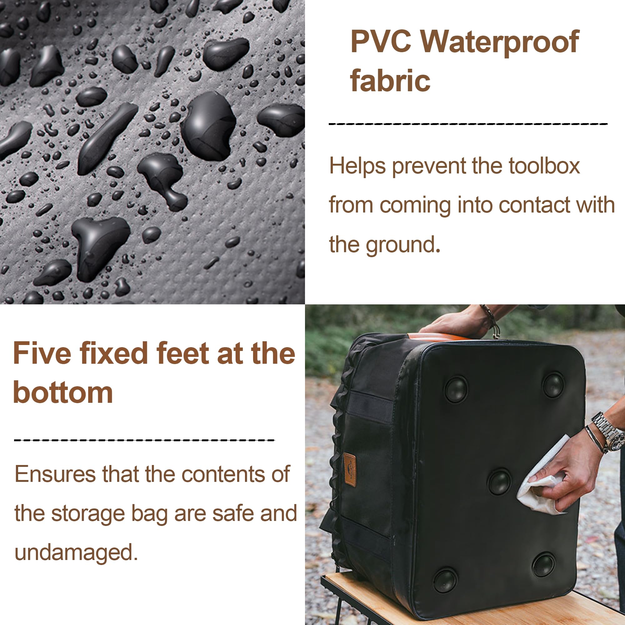 Naturehike 36L Camping Organizer,300D Waterproof Camping Storage for Camping Cooking Utensils and Camping Cookware,with Hard Bottom,with Removable partition for Camping,RV,Hiking