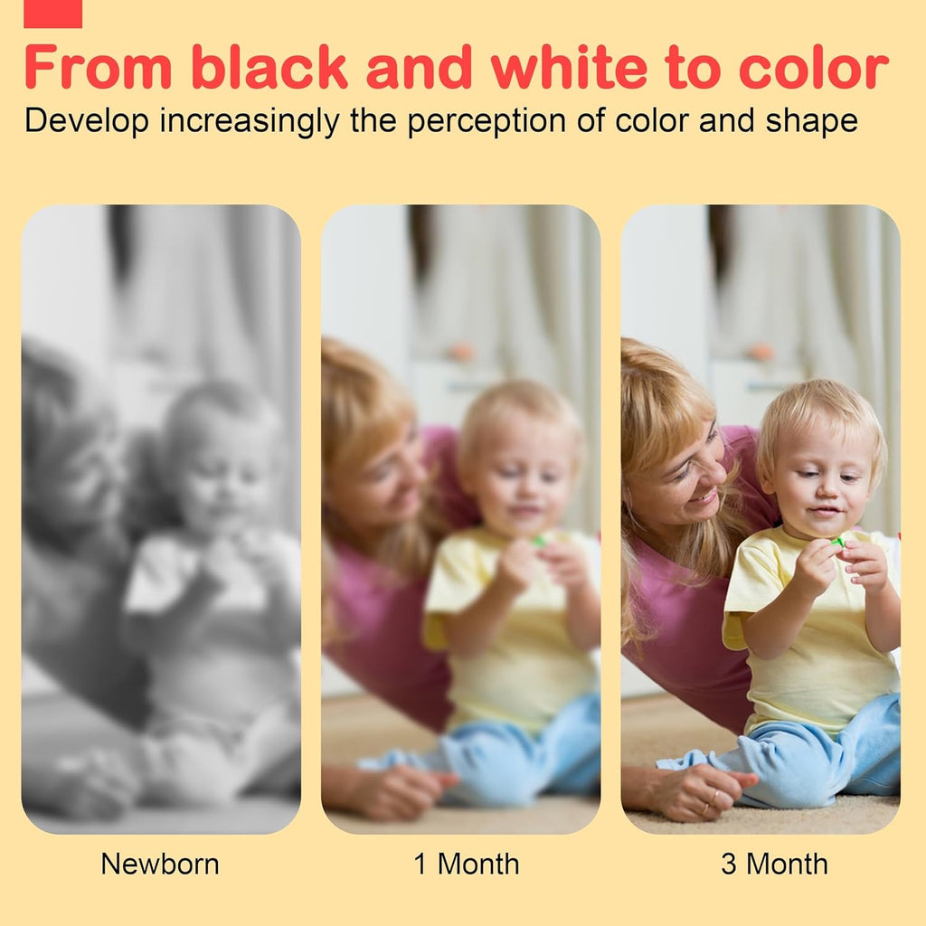 URMYWO Black and White Baby Toy - High Contrast Tummy Time Sensory Book for Newborns 0-12 Months