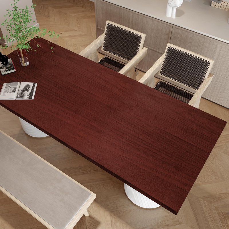 BAYYA Cherry Wood Contact Paper Red Brown Waterproof Furniture Sticker Peel and Stick Wallpaper Kitchen Cabinet Door Table Countertops Floor Shelf Drawer Liner Self-Adhesive Decorative Paper