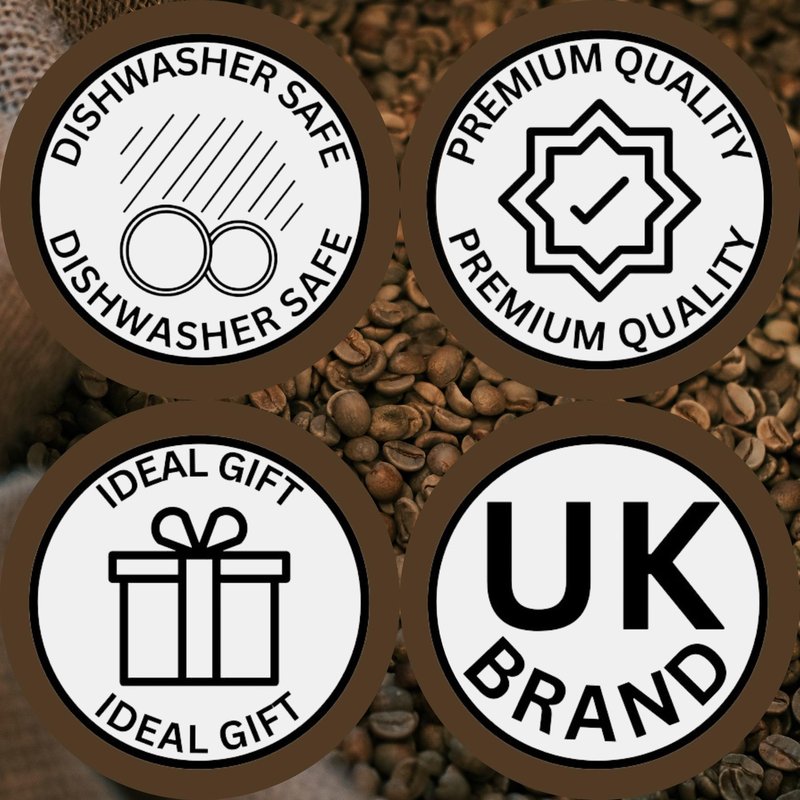 Muldale Set of 4 Crystal Coffee Mugs - Clear Glass Irish Tea Cups for Hot Drinks with Handles - Hot Toddy Glasses - 11.15 oz