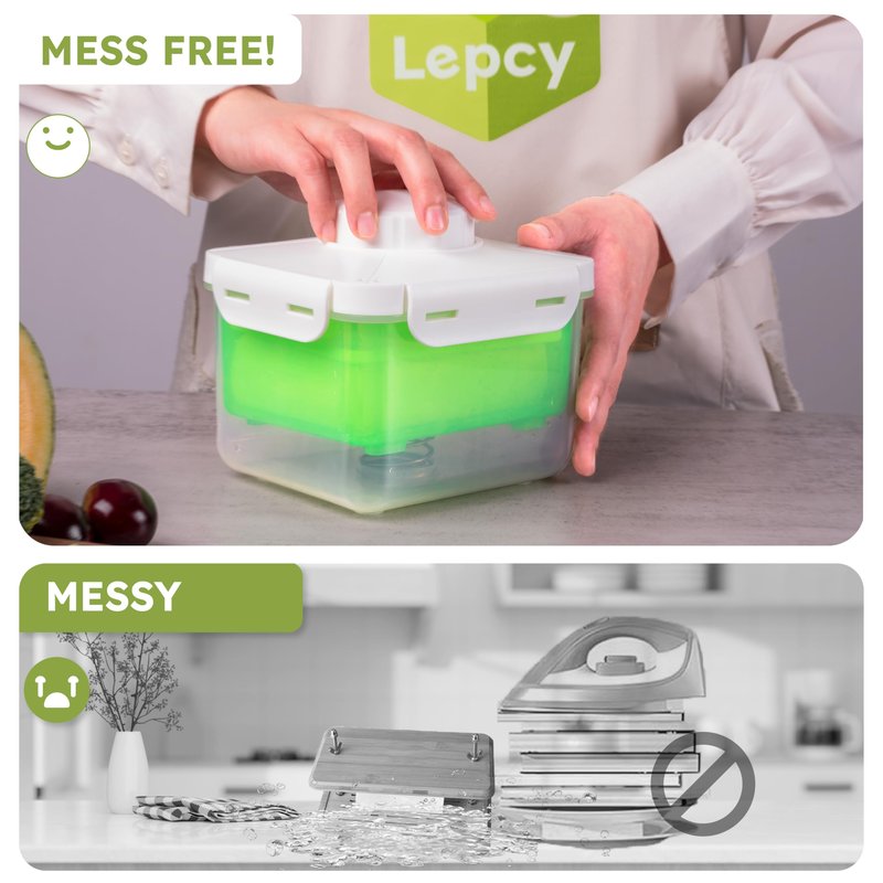 LEPCY Adjustable Tofu Press for 8-16 OZ Firm and Extra Firm Tofu with Drainage System & Free Package Opener. Dishwasher Safe and BPA Free, Refrigerator Friendly. Gifts for Mom Women