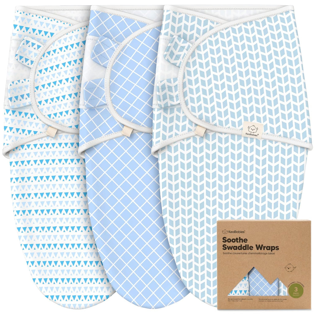 Organic Baby Swaddle Sleep Sacks by [Brand Name] - Soft & Snug for Newborns 0-3 Months | 3-Pack in Storm