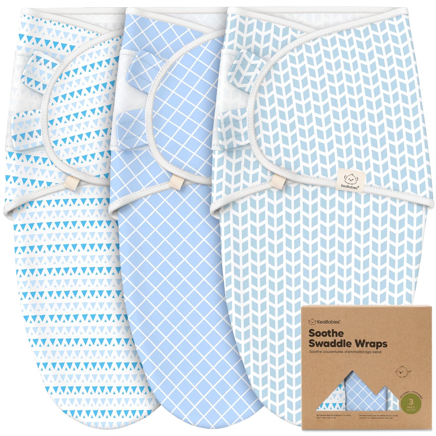 Organic Baby Swaddle Sleep Sacks by [Brand Name] - Soft & Snug for Newborns 0-3 Months | 3-Pack in Storm