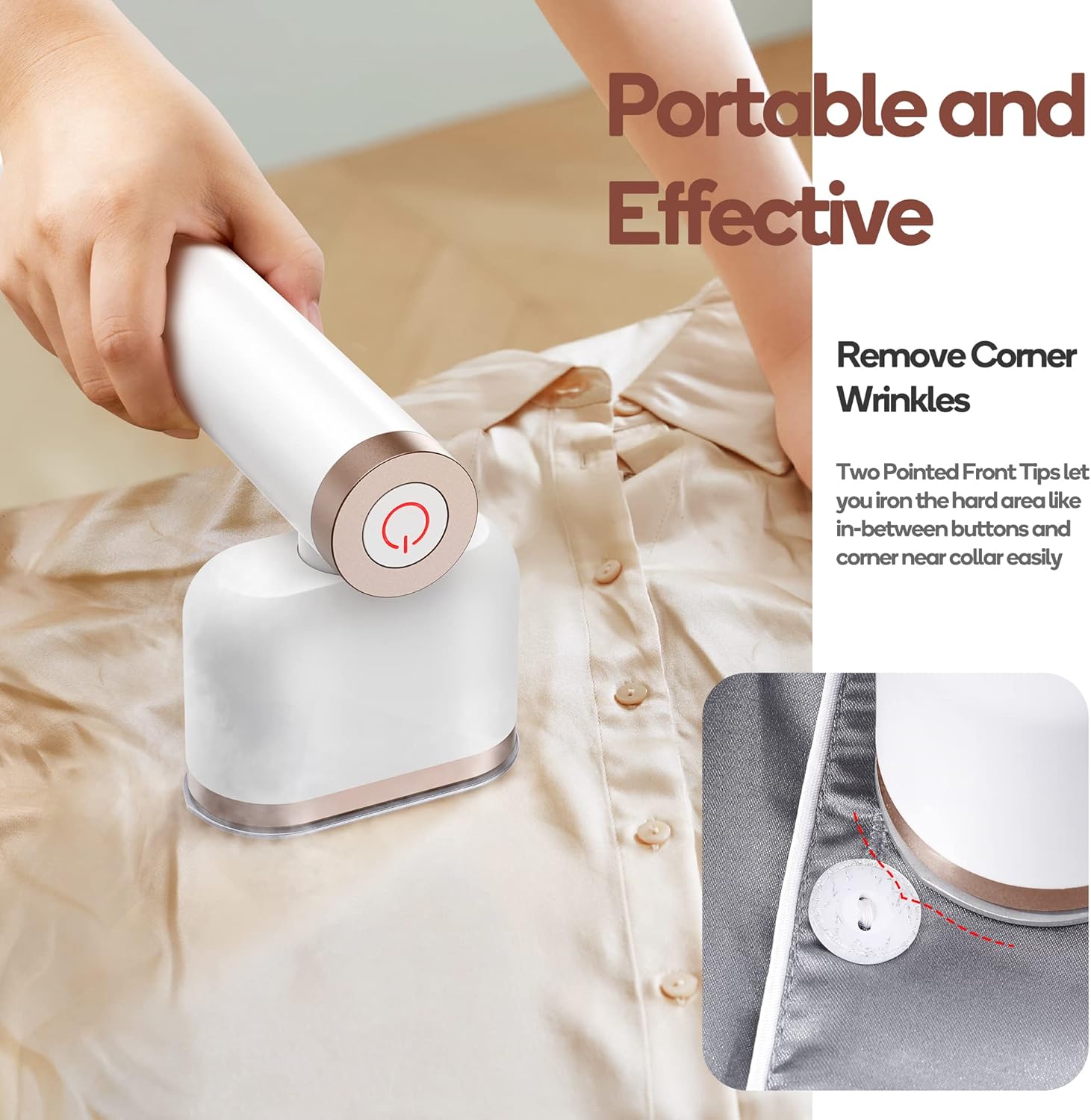 Newbealer Steamer for Clothes - 1200W Portable Steam Iron with 2 Steam Levels & Fast 15s Heat Up | Vertical & Horizontal Use