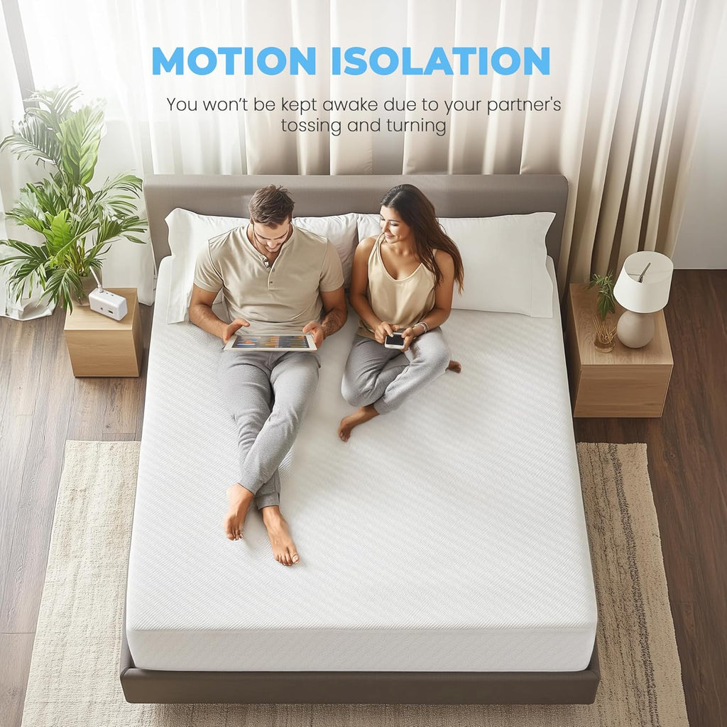 Neo Sleep 8 Inch Queen Cooling Gel Memory Foam Mattress - Medium Firm, CertiPUR-US Certified, Enhanced Pressure Relief, Removable Soft Cover