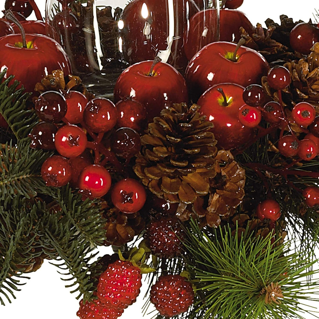 Nearly Natural Candleabrum Holiday - Elegant Red Design | 17.5" x 8.5" x 17.5" Size
