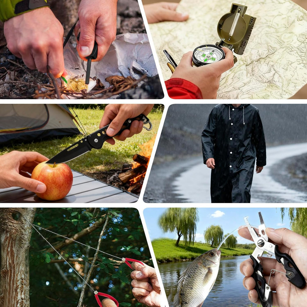 Skiennix 2025 Survival Kit Advent Calendar for Men - 33-Piece Outdoor Gear for Camping, Fishing & Hunting