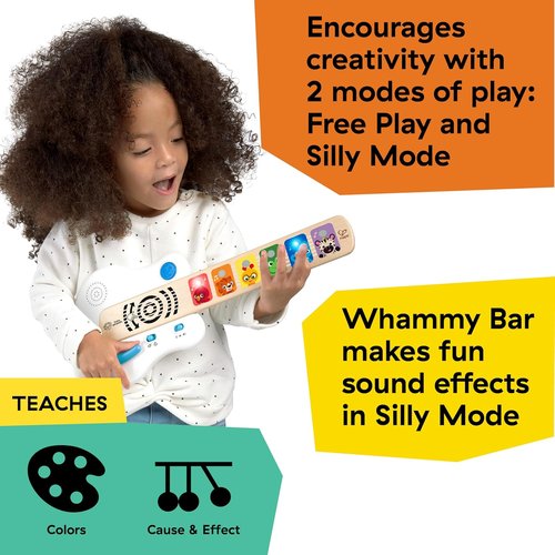 Baby Einstein Strum Along Songs - Magic Touch Wooden Toy Guitar with Whammy Bar | Montessori Musical Learning Toy for Ages 12 Months+