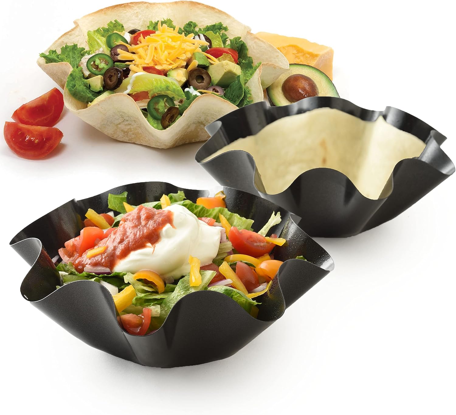 Norpro Mini Tortilla Bowl Makers - Nonstick Set of 2 for Perfectly Shaped Bowls