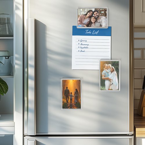 Kurtzy Small Magnetic Picture Frames (50 Pack) - Mini Photo Frames for Personalised Fridge Magnets - for Photos 7 x 4.5cm/2.75 x 1.77 Inches - Photo Magnets for Fridge/Magnetic Frame Blank Inserts