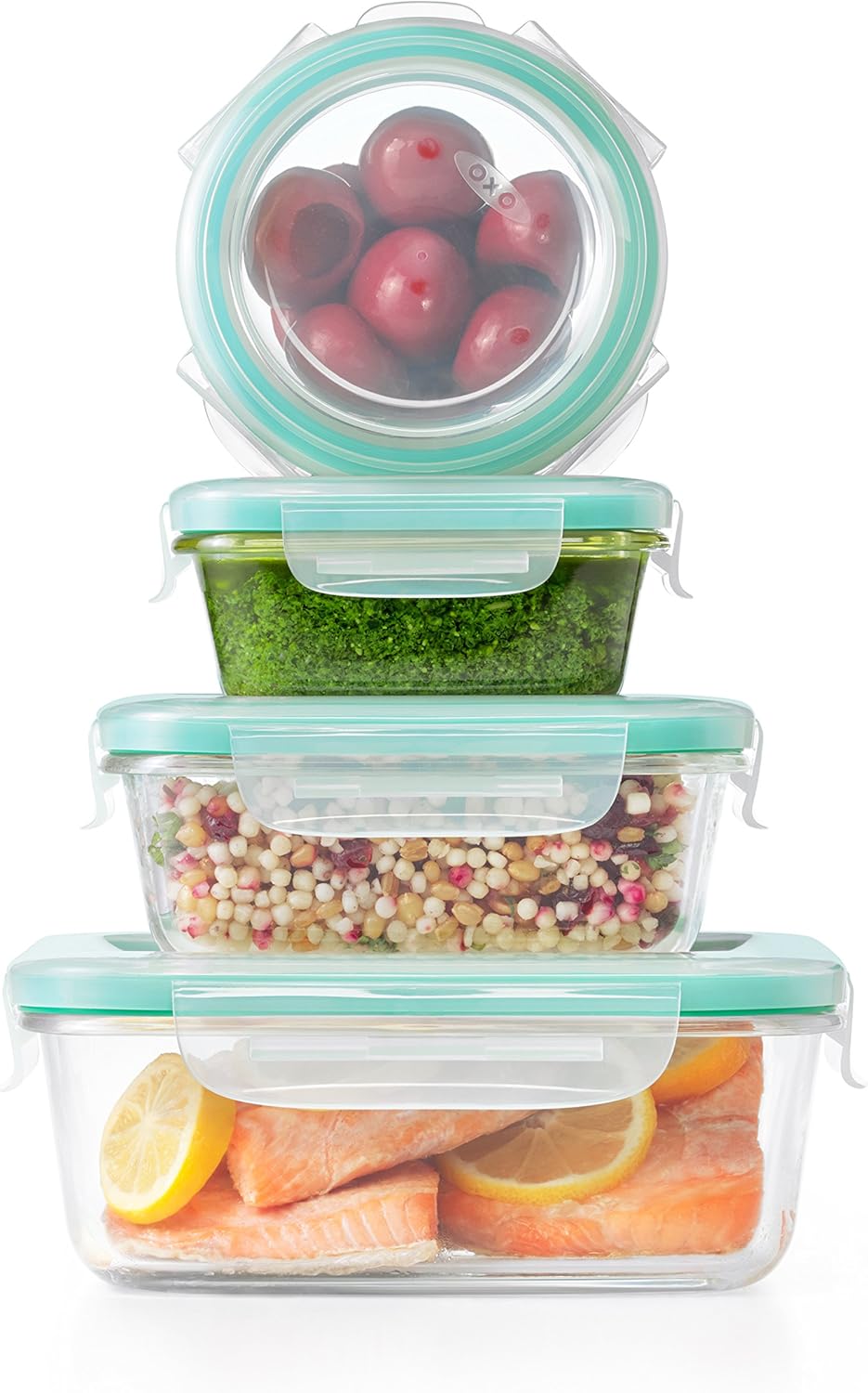 OXO Good Grips Airtight Glass Container Set - 12 Piece Smart Seal Storage Solution