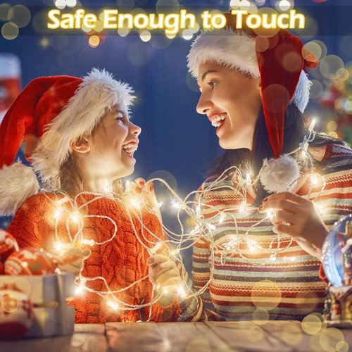 Hortsun Fairy Lights - 20 LED Battery Operated String Lights | 7 Ft Mini Waterproof Twinkle Lights for Weddings & Parties (Warm White)