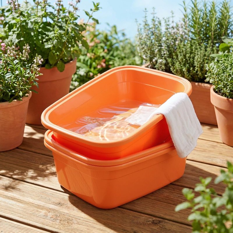 Qskely 3-Pack 18 Quart Large Plastic Wash Basin Dish Pan