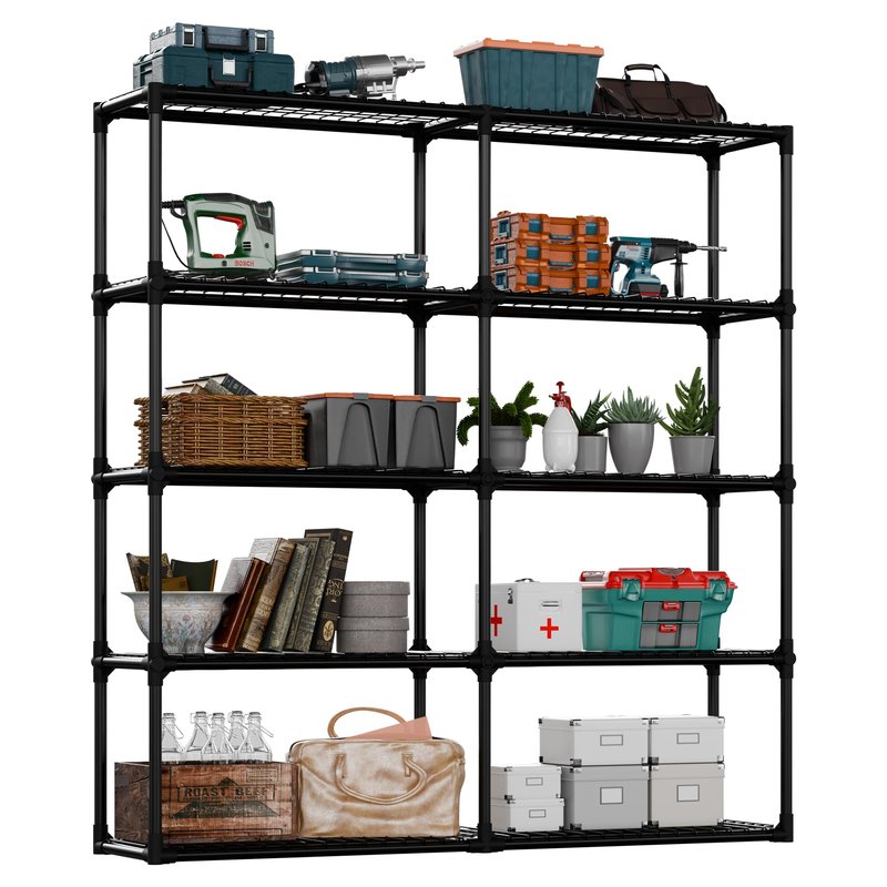 ALTLER Heavy Duty 4-Shelf Shelving Unit Standing Storage Shelf Units for Laundry Bathroom Kitchen Pantry Closet