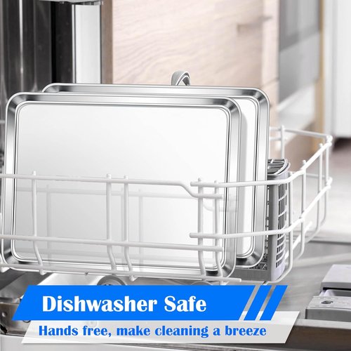 E-far Large Baking Sheet - 20”x14” Stainless Steel Cookie Sheet Pan | Non-Toxic, Rust-Free & Dishwasher Safe
