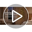 6Ft Tall Artificial Olive Tree with LED Light & Planter