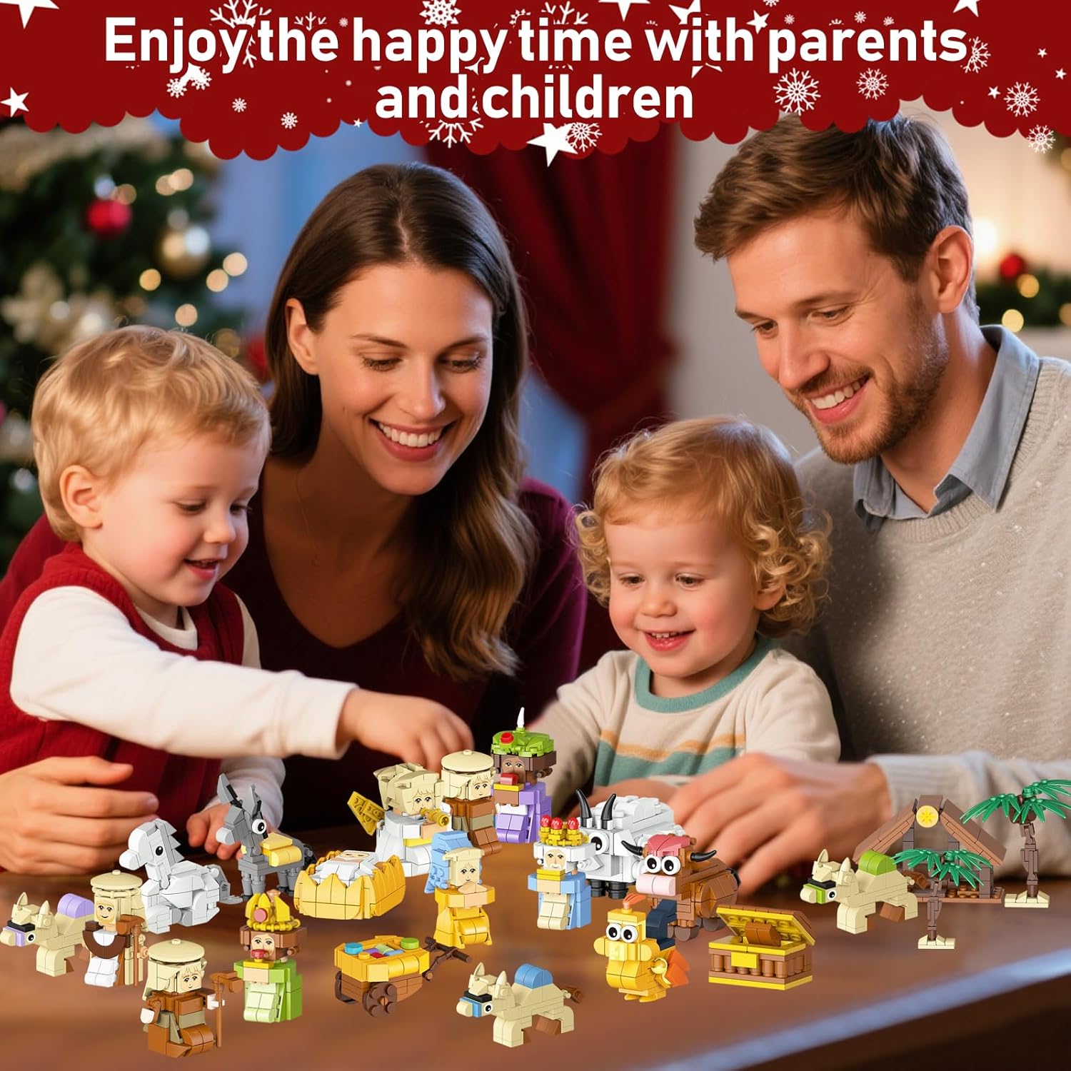 Nativity Building Blocks Advent Calendar 2025 - 24-Day Christmas Countdown STEM Toy for All Ages