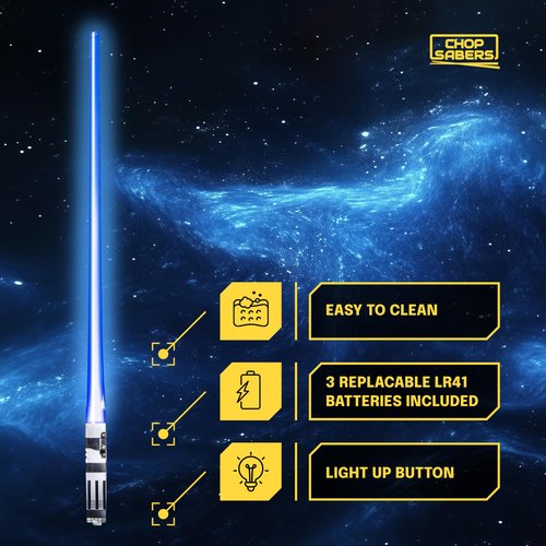 Lightsaber Chopsticks Light Up - LED Glowing Light Saber Chop Sticks - Reusable Sushi Lightup Sabers Chopstick Set Of 4 Pairs - 8 Changing Color Modes