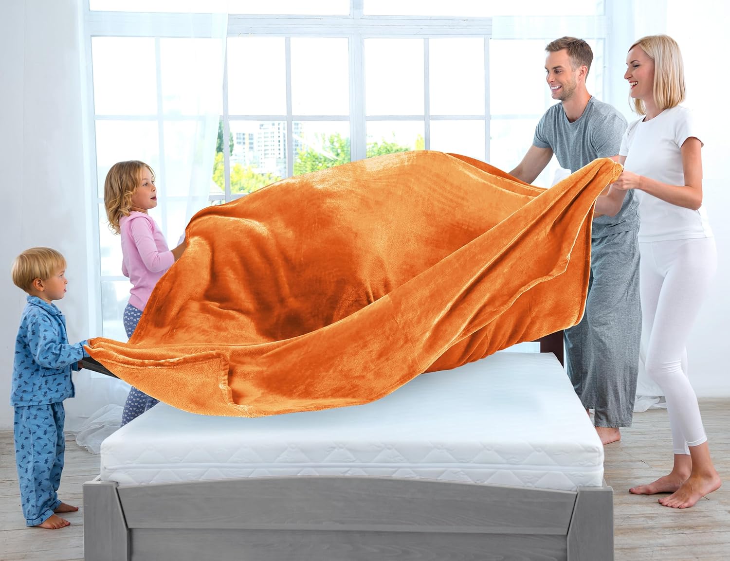 Utopia Bedding Fleece Blanket - Luxury Anti-Static Soft Microfiber | Twin Size Burnt Orange (60x80 Inch)