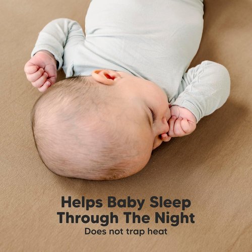 KeaBabies Organic Crib Sheets - 2-Pack Fitted Mattress Covers in Soft Pecan Jersey Cotton for Boys & Girls