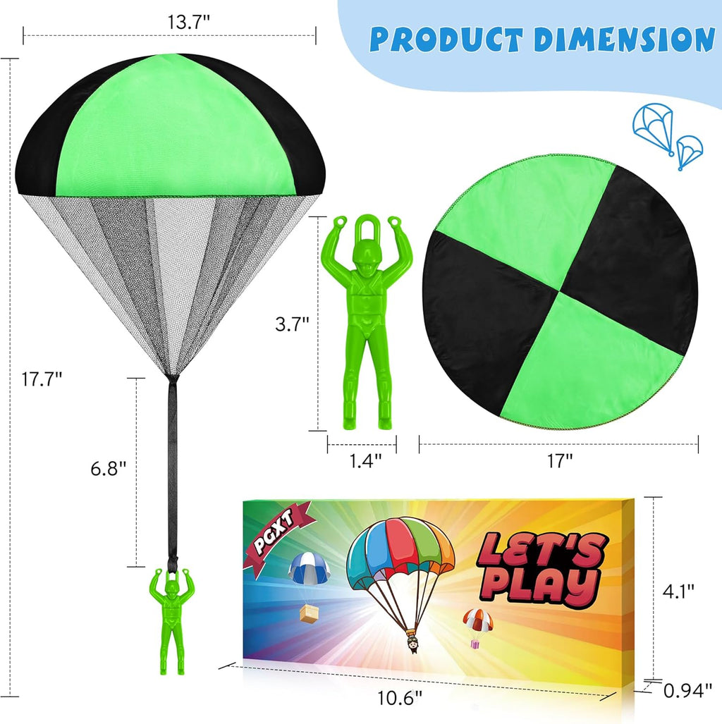 Parachute Toy - Flying Parachute Men for Kids | Perfect Outdoor Fun for Ages 3-12, Ideal Party Favors
