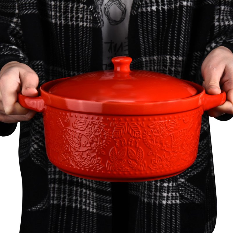 Bruntmor 11-Inch Enameled Cast Iron Cookware - 2-in-1 Square Cast Iron Casserole Dish with Lid and Dual Handles for Baking, Braising, and Roasting - Durable, Nonstick Skillet Dutch Oven, Pumpkin Spice