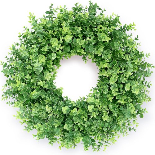 Boxwood Wreath - 26" Large Artificial Greenery for Front Door & Porch | All-Season Home Decor