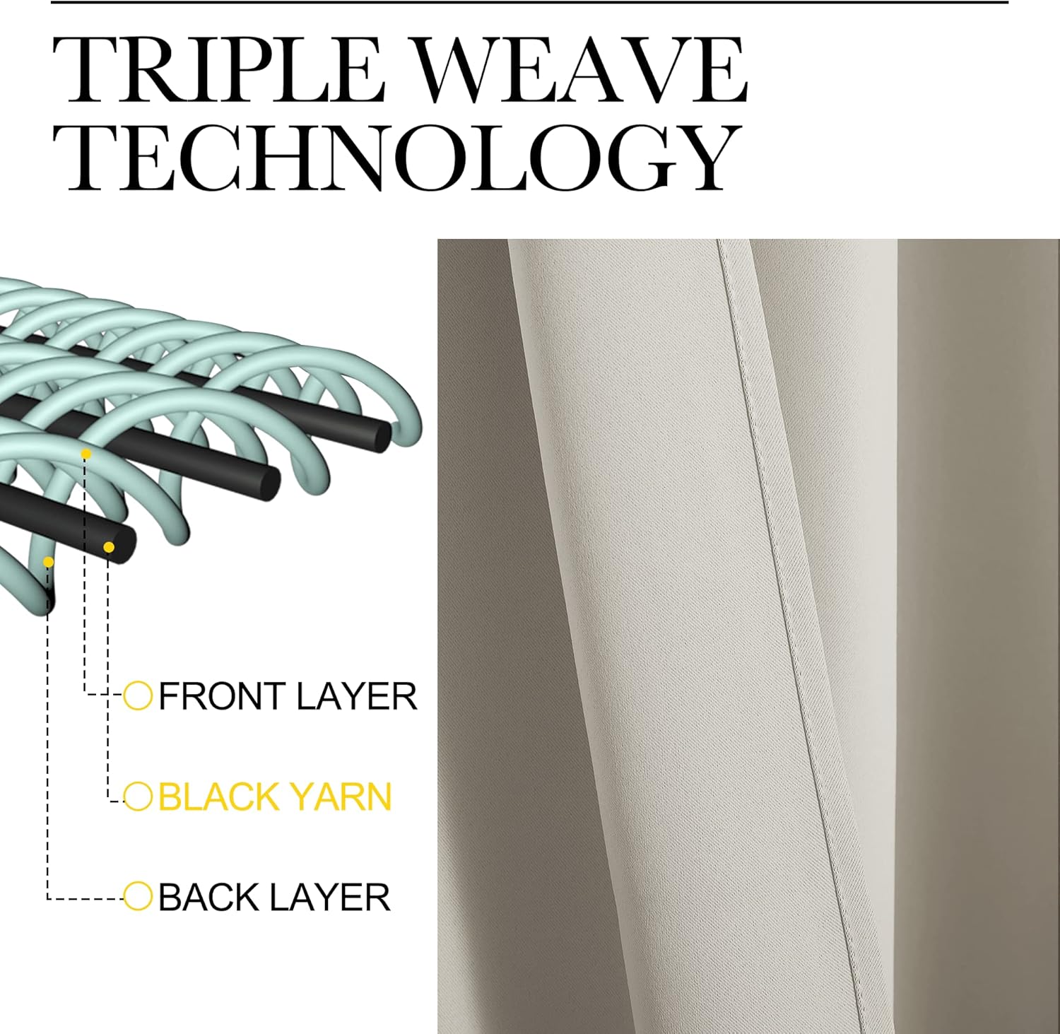 NICETOWN Blackout Curtains - Thermal Insulated Room Darkening Drapes for Bedroom | 42 x 63 Inches
