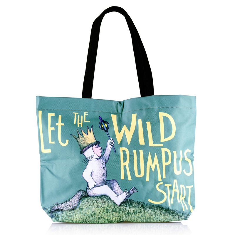 CON*QUEST Conquest Journals Where the Wild Things Are Tote Bag, Durable Woven Polyester, Secure Snap Closure, Inside Pocket, Patterned Inner Lining, 18'' x 14'' x 4'', Officially Licensed
