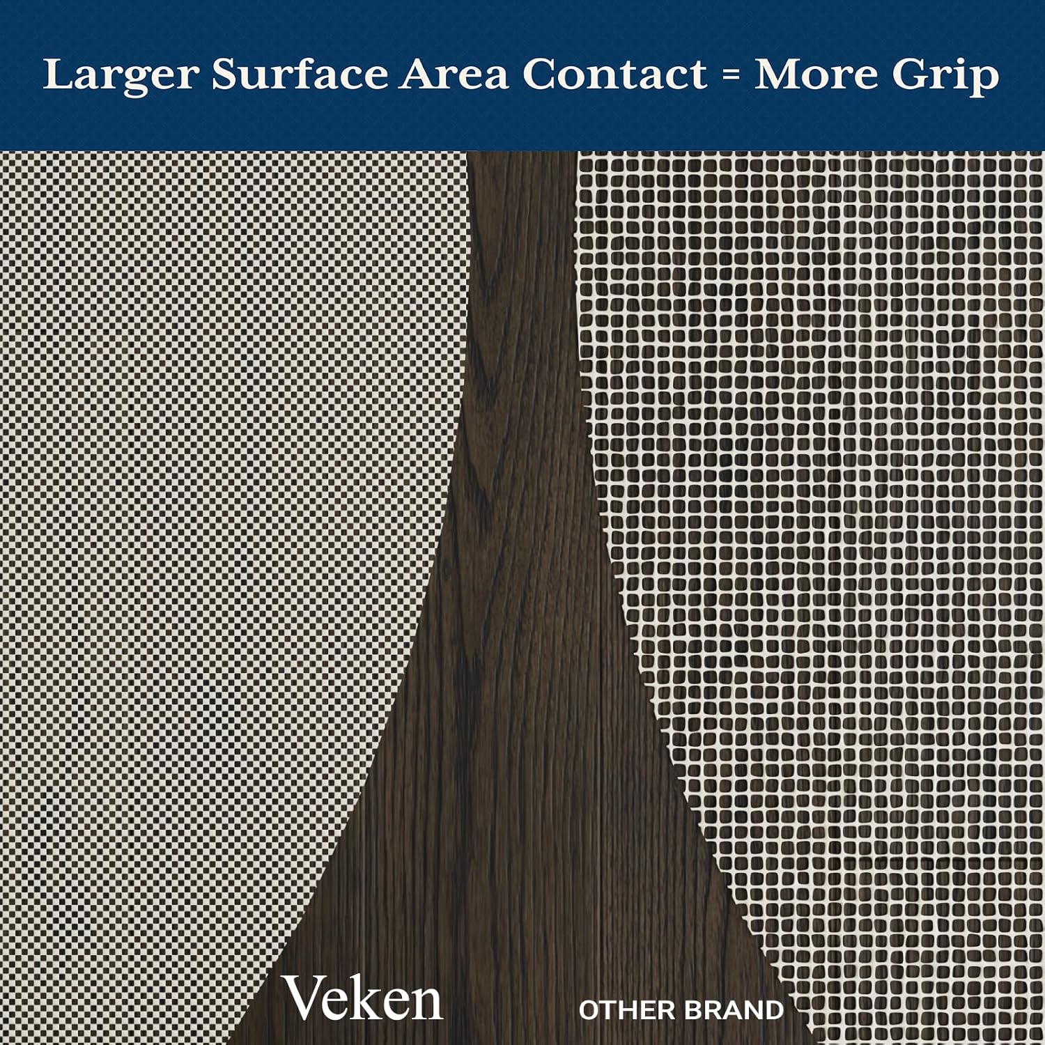 Veken Round Rug Pad Gripper - 4 Ft Size for Hardwood Floors | Non-Slip & Durable Design