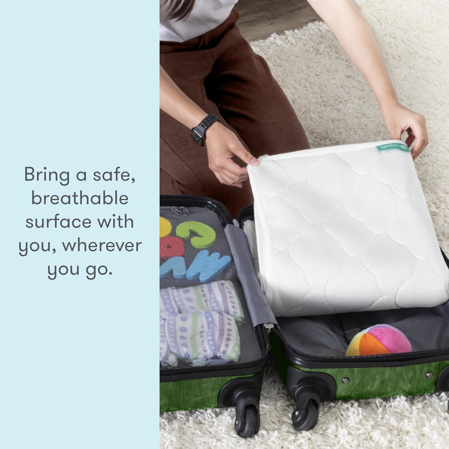 Newton Baby Waterproof Crib Mattress Pad - Ultra-Breathable Quilted Layer for Comfort | Machine Washable, 2 Pack