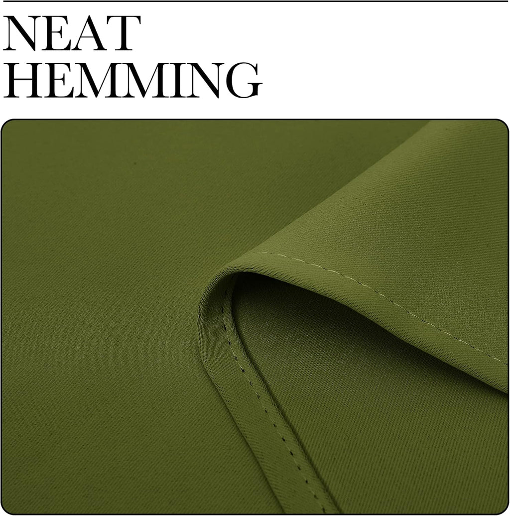 NICETOWN Blackout Window Curtain Panels - Thermal Insulated Draperies, Olive Green | 34 x 84 Inches (One Pair)