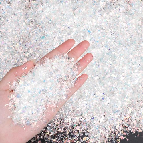 CCINEE Christmas Fake Snow Decoration - Sparkling Flake Powder for Holiday Crafts | 200g White