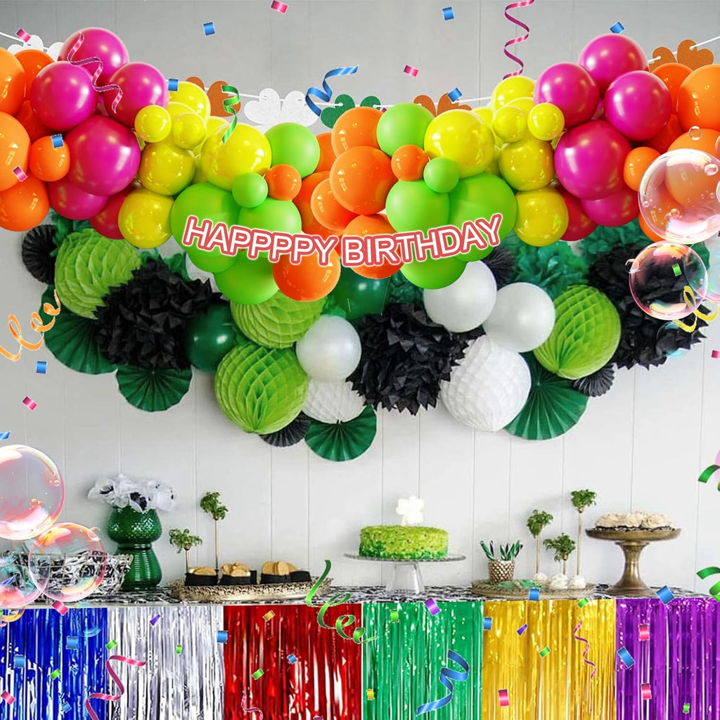 Skiennix Tropical Balloon Arch Kit - 119 Pcs Hawaiian Latex Balloons for Summer Party Decor