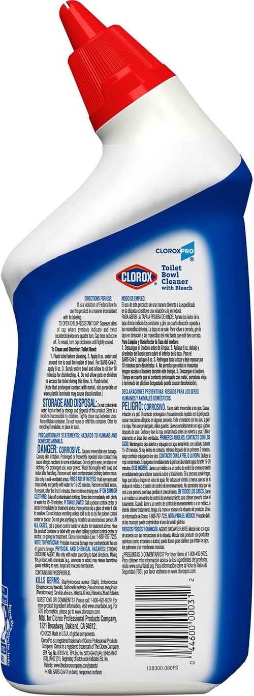 CloroxPro Manual Toilet Bowl Cleaner with Bleach - Fresh Scent, 24 Oz (Pack of 12)
