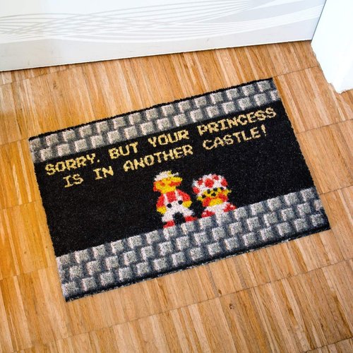 getDigital Your Princess is in Another Castle Funny Welcome Doormat for Gamers, Nerds and Geeks - 23.62 x 15.75 inch, 100% Natural Coco Coir Fibres