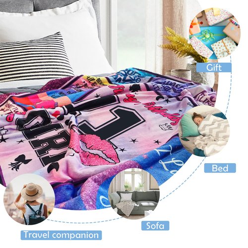 Lviliss Gifts for 11 Year Old Girl Blanket, 11 Year Old Girl Birthday Gift Ideas, 11th Birthday Gifts for Girls, 11th Birthday Decorations for Girls Throw Blanket 50”x60”