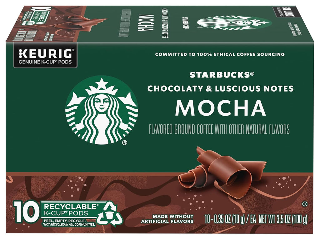 Starbucks K-Cup Mocha Coffee Pods - Rich Chocolate Flavor | Pack of 2 Pods