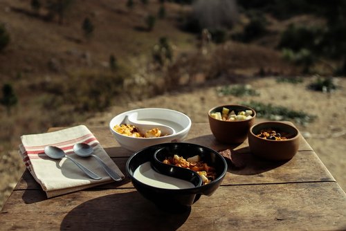 VALLENWOOD Never Soggy Cereal Bowl. Black x2. Divided. Cereal Bowl Separated. Unbreakable Melamine. Two sided bowl. Anti Soggy. Separate. Ideal for Snack And Salsa