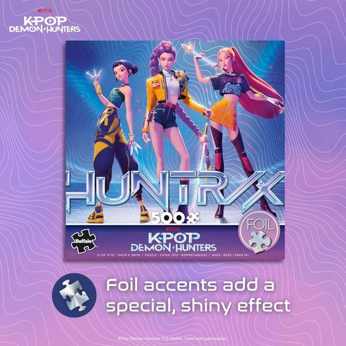 Buffalo Games – Kpop Demon Hunters Jigsaw Puzzle | 500-Piece Foil-Finish with Stunning Artwork