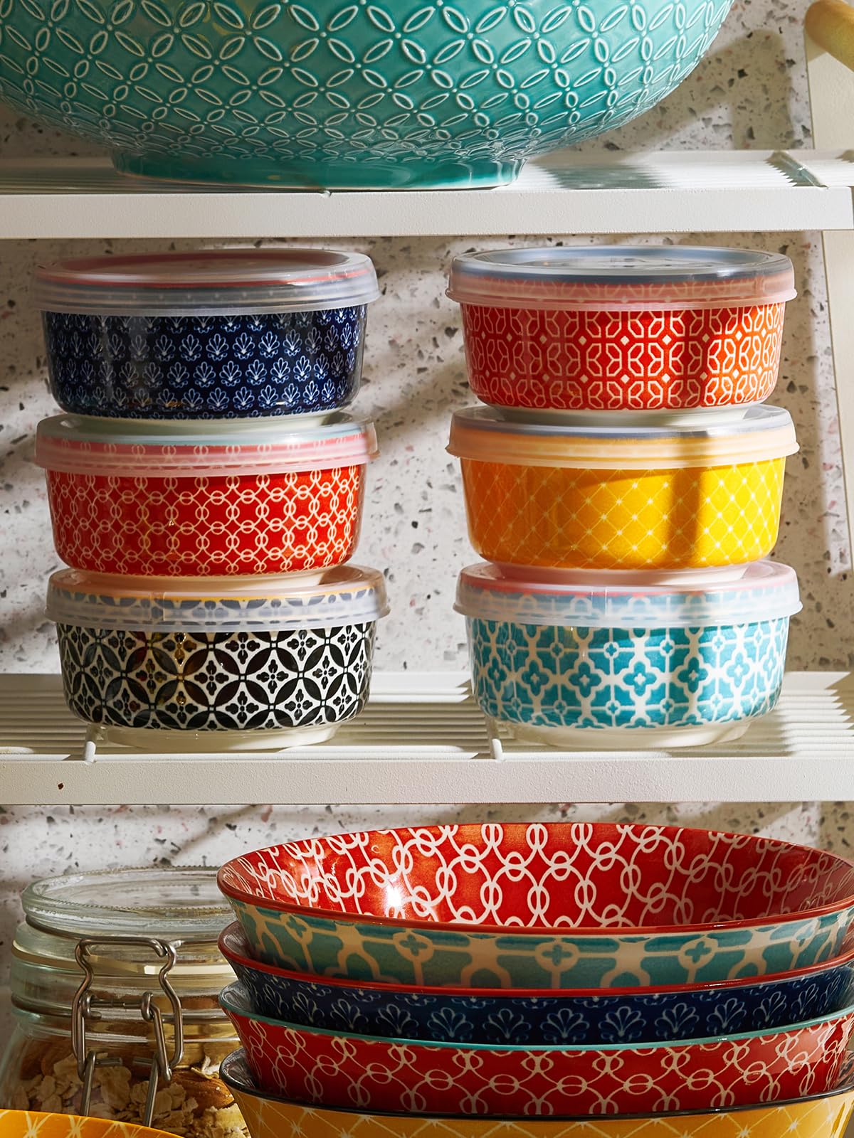 DOWAN Bundle-Cereal Bowls and Dipping Bowls with Lids
