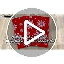 Temicle Red and White Snowflake Plastic Tablecloth 54 x 108 Inches Holiday Disposable Cover