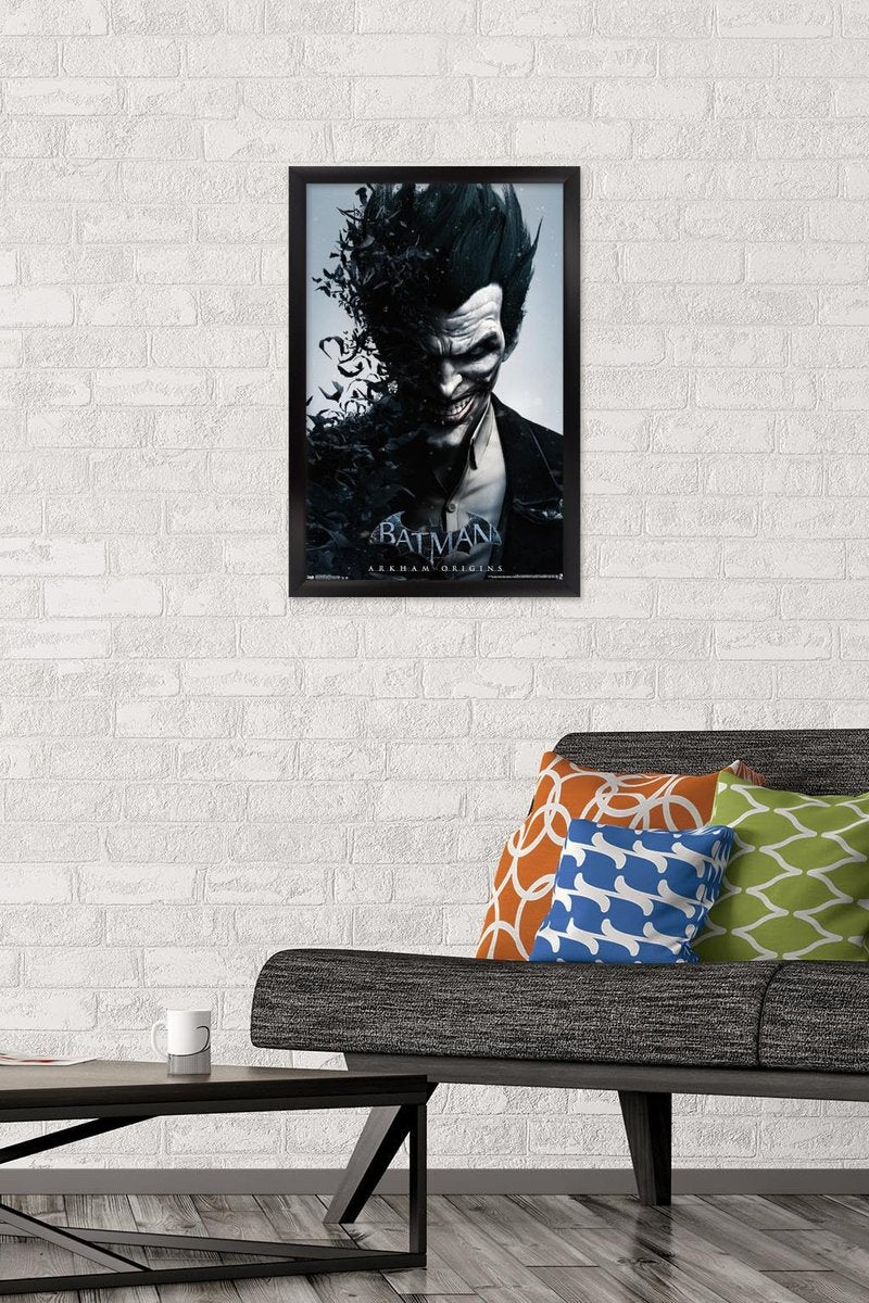 Trends International DC Comics VIdeo Game - Arkham Origins - Portrait Wall Poster, 14.725" x 22.375", Black Framed Version