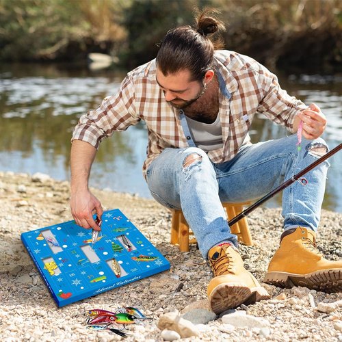 Fishing Advent Calendar 2025 - 24 Days of Premium Fishing Lures for Men & Teens