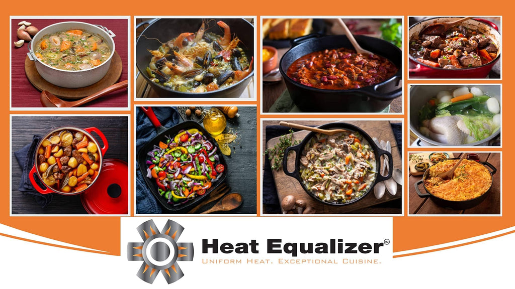 Heat Equalizer-6 inch Black Ceramic Finish Heat Diffuser – Aluminum & Copper Alloy for Gas & Electric Stoves-Hot Plate & Burner Cover-Simmer plate